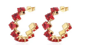 Boucles d’oreilles dorées – Crystal Hoop