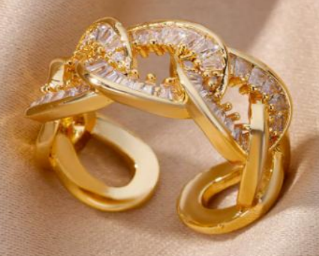 Bague dorée – Chain Glow