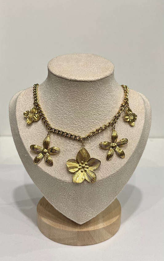 Collier doré – Golden Blossom