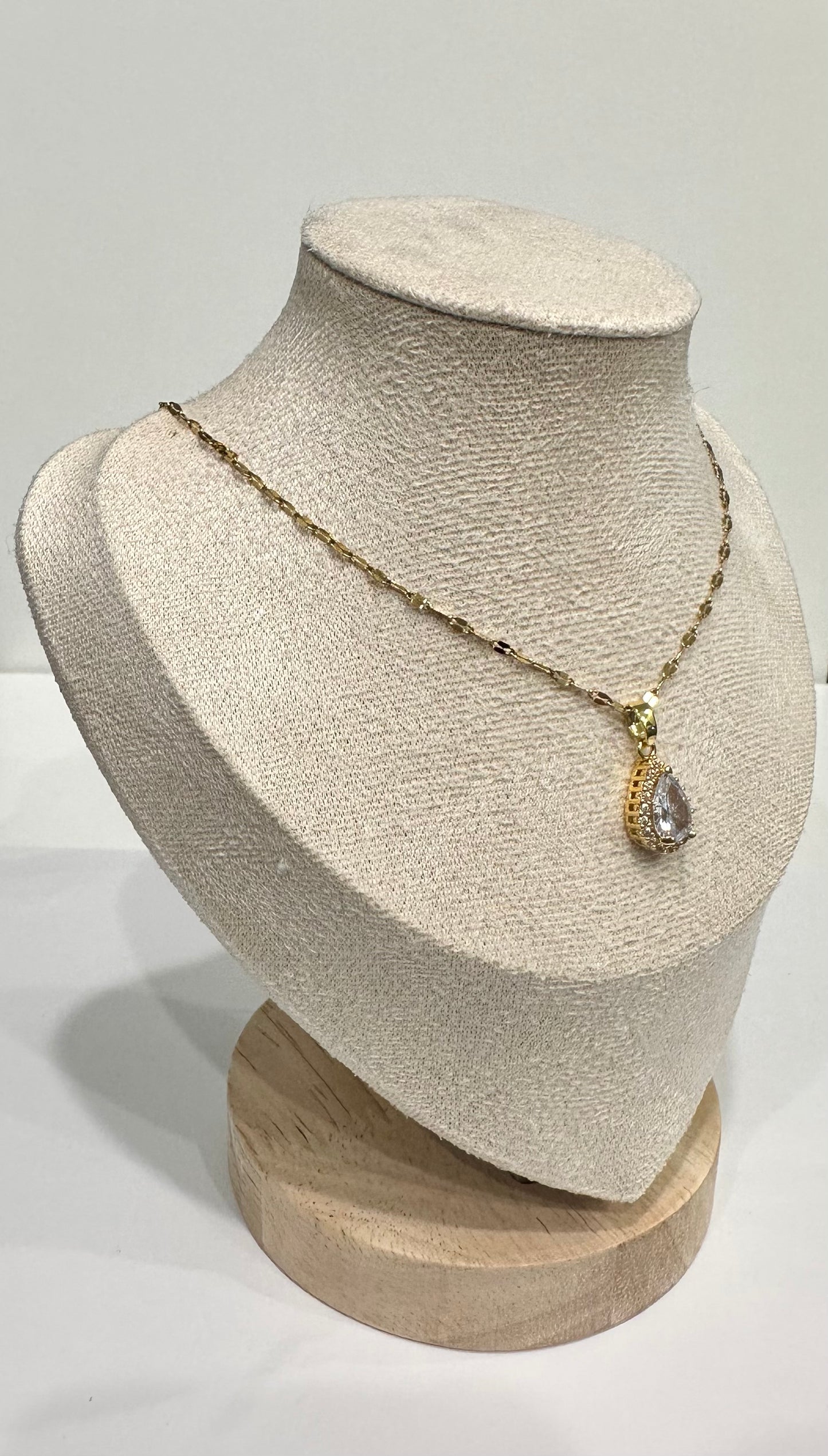 Collier doré – Crystal Drop