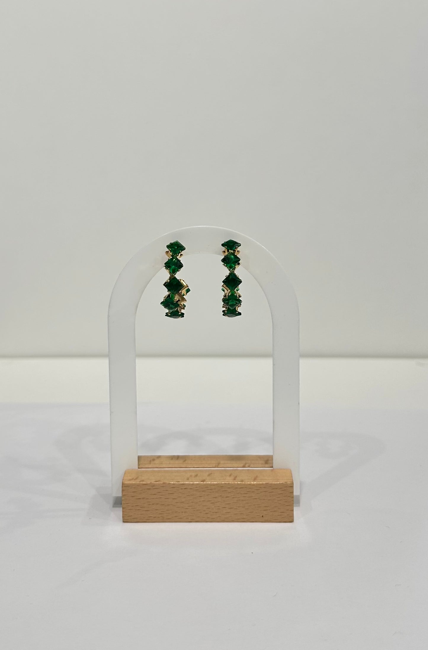 Boucles d’oreilles dorées – Crystal Hoop