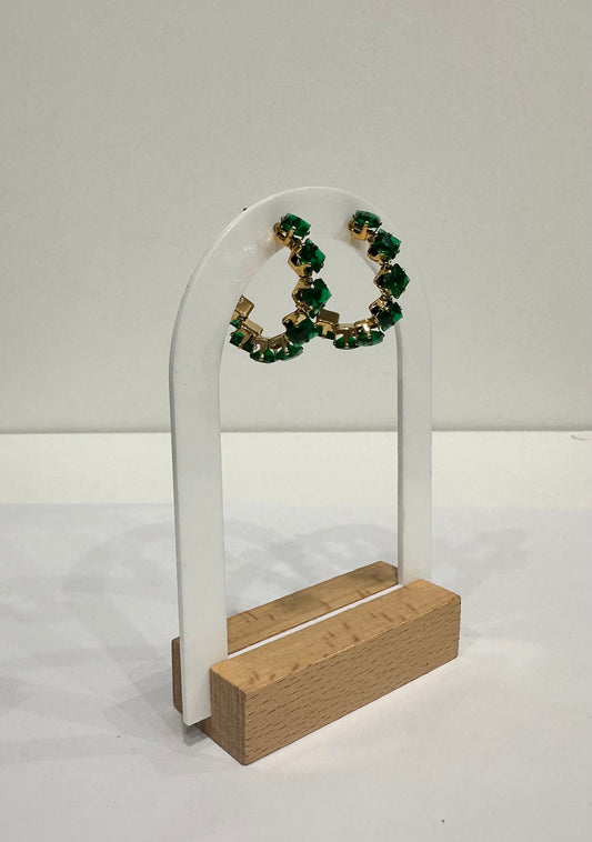 Boucles d’oreilles dorées – Crystal Hoop