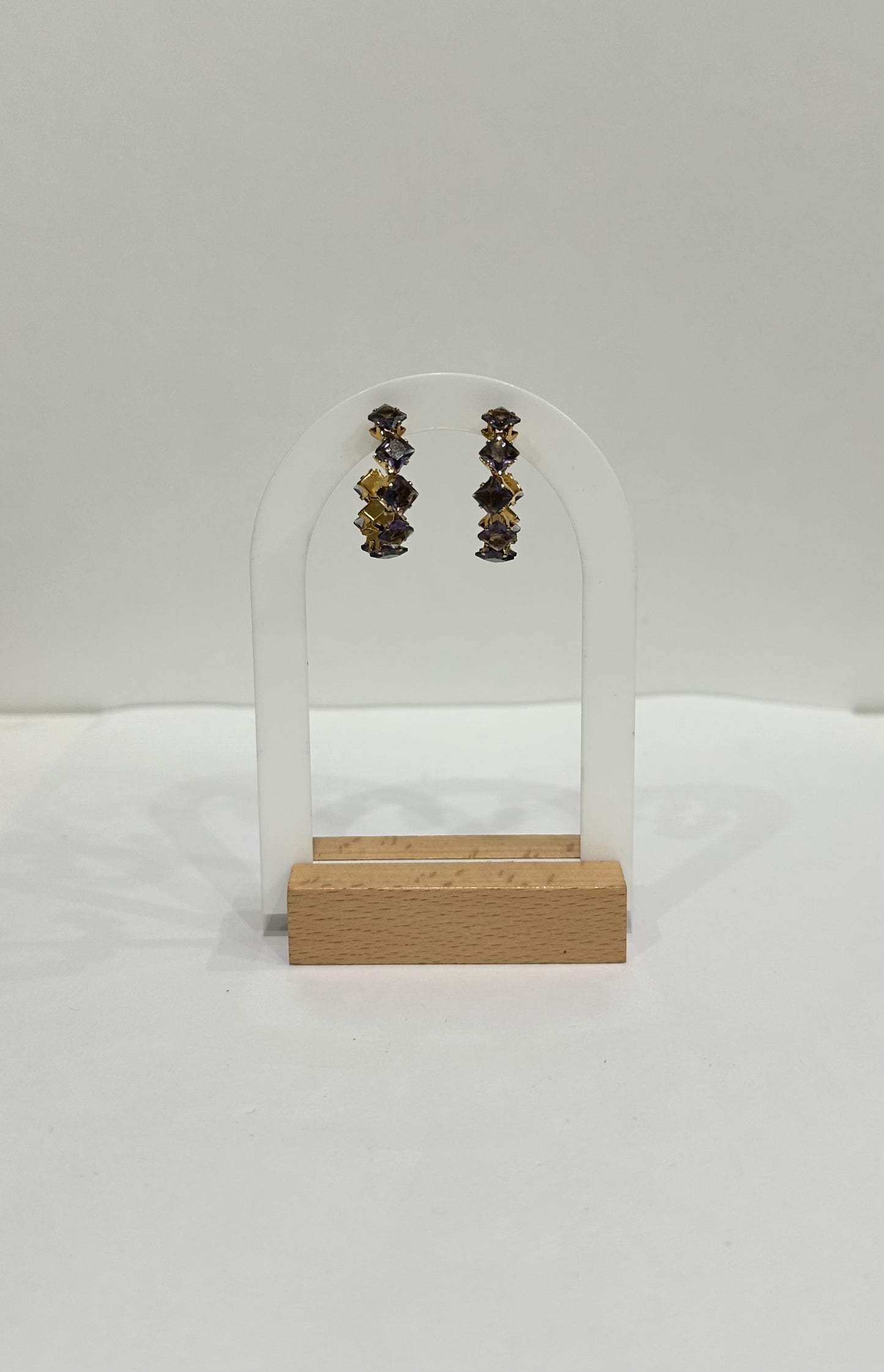 Boucles d’oreilles dorées – Crystal Hoop