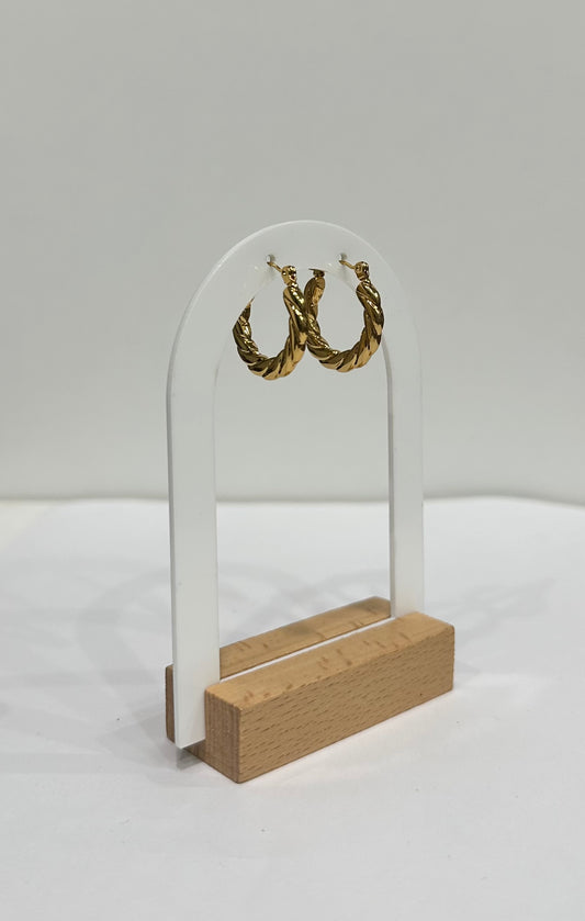 Boucles d’oreilles dorées – Twisted Hoop